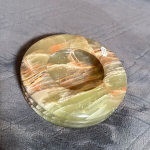 Gorgeous Natural Stone Ashtray or Trinket Box Heavy BRAND NEW Great Gift